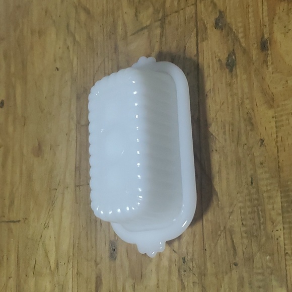 Atlas Kitchen Vintage Hazel Atlas Milkglass Half Stick Butter Dish